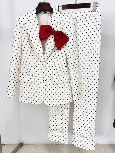 Margot Polka Dot Tailored Suit