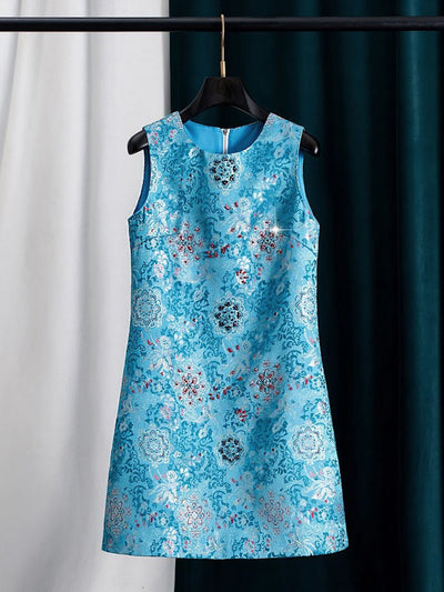 Marina Embellished Jacquard Mini Dress
