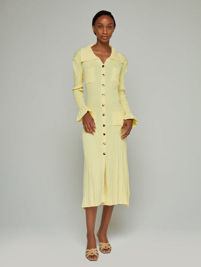 Miralith Knit Pleated Midi Dress