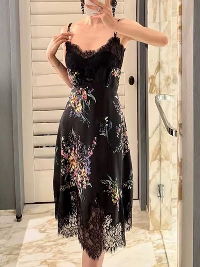 Natalia Lace Floral Slip Dress