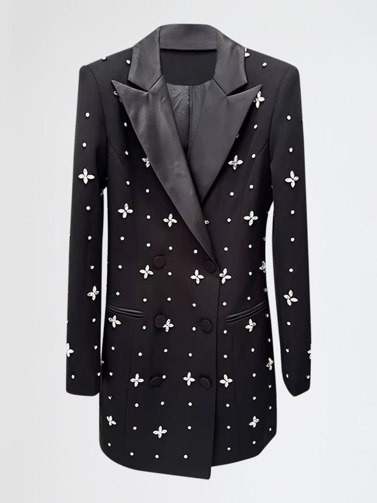 Noah Double Breasted Beaded Blazer Dress - Glory Connection