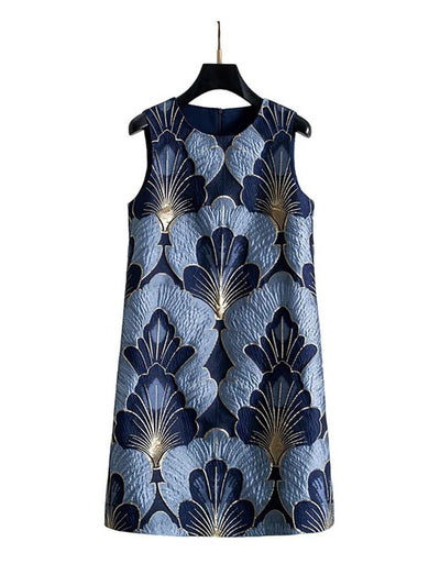 Noelle Art Deco Jacquard Mini Dress