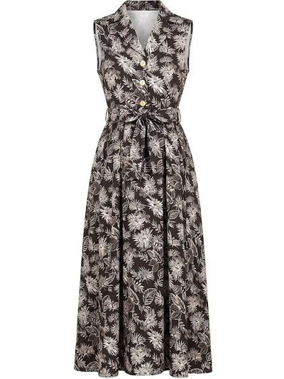 Noelle Botanical Shirt Midi Dress