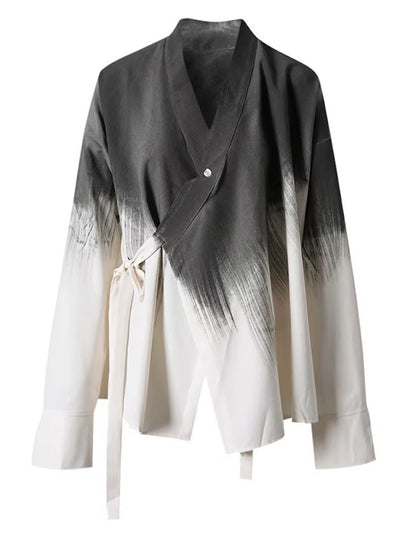 Noelle Ombre Wrap Blouse
