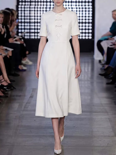 Noelle Tie Neck Midi Dress