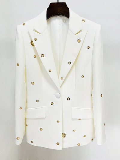 Octavia Single Button Rivet Blazer & Pant Set