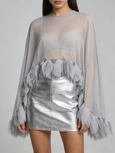 Odette Feather Trim Shirt