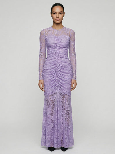 Odette Lavender Lace Maxi Dress