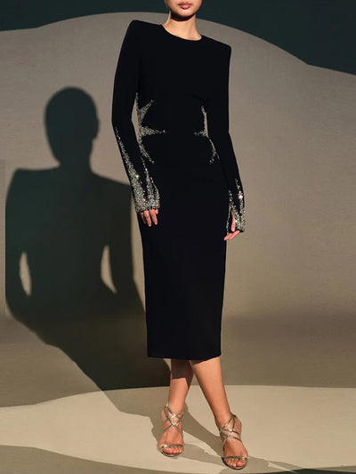 Paloma Crystal Swallow Midi Dress