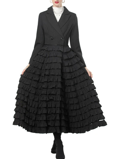 Parker Belted Ruffled Coat