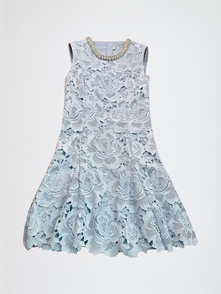 Penelope Hollow Out Floral Mini Dress - Glory Connection