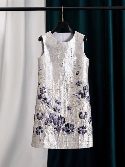 Quinn Floral Jacquard Mini Dress