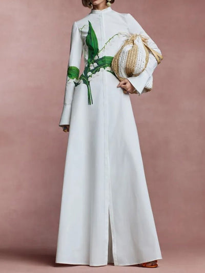 Renee Botanical Long Sleeve Gown