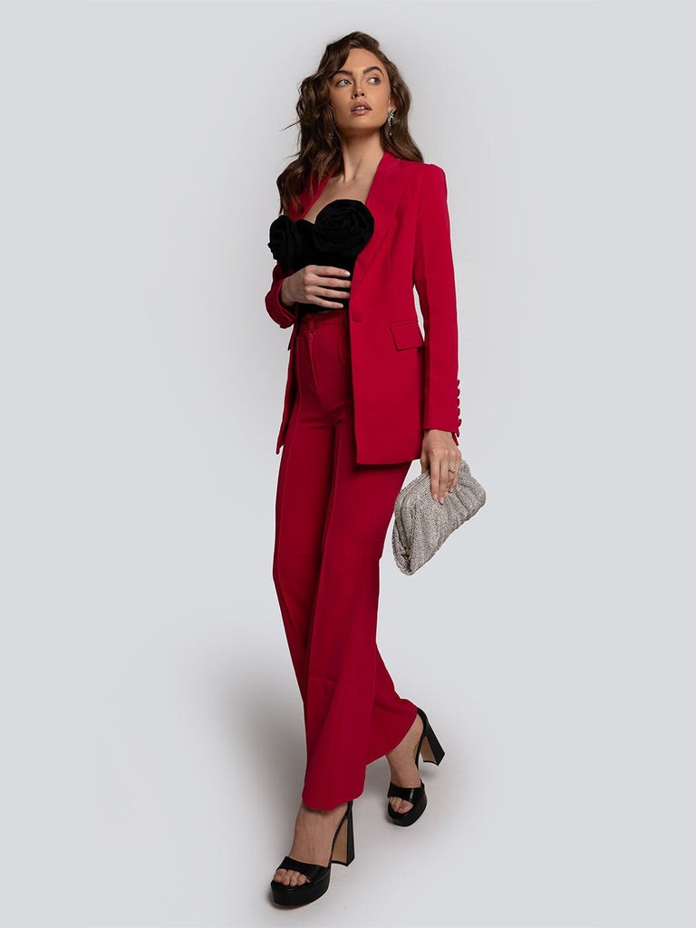 Renee Structured Blazer & Flared Pants Set - Glory Connection