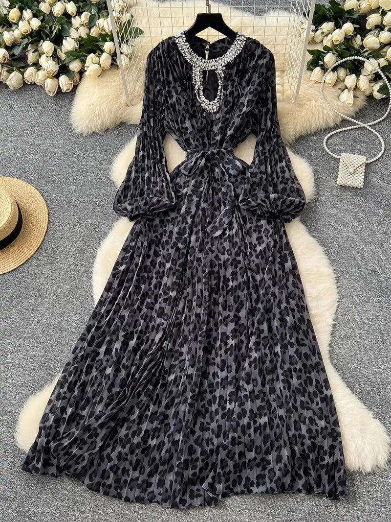 Riley Lantern Sleeve Maxi Dress, Black / M