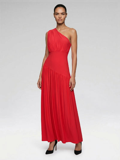 Romy Scarlet One-Shoulder Maxi Dress