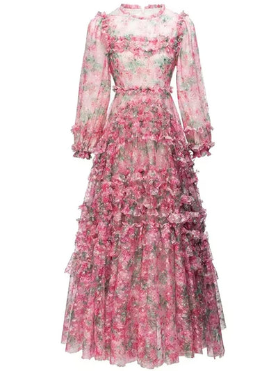 Rosalie Floral Ruffle Maxi Dress
