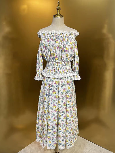 Rosalie Floral Smocked Skirt Set