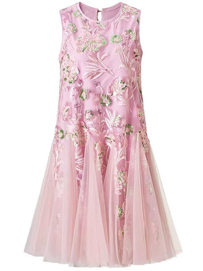 Rosalie Floral Tulle Midi Dress