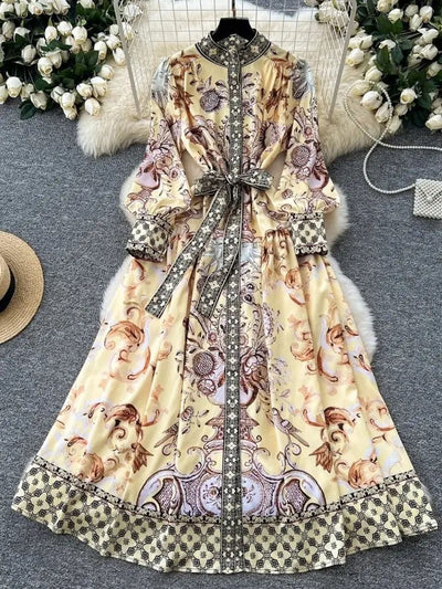 Rosie Floral Belted Maxi Dress