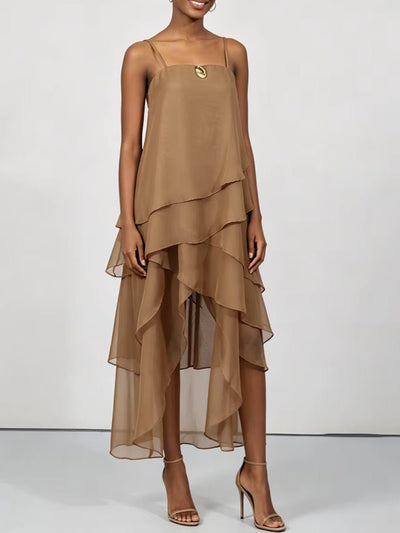 Sabine Tiered Tulle Midi Dress