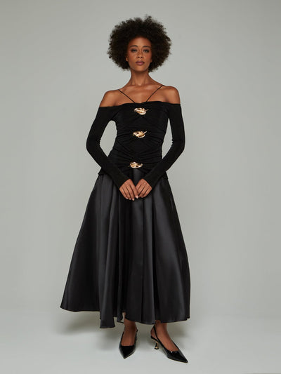 Sabrina Spaghetti Strap Embellished Maxi Dress