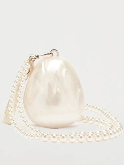 Santa Egg Pearl Clutch Bag