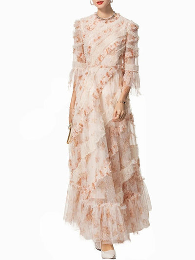 Savannah Layered Ruffles Maxi Dress
