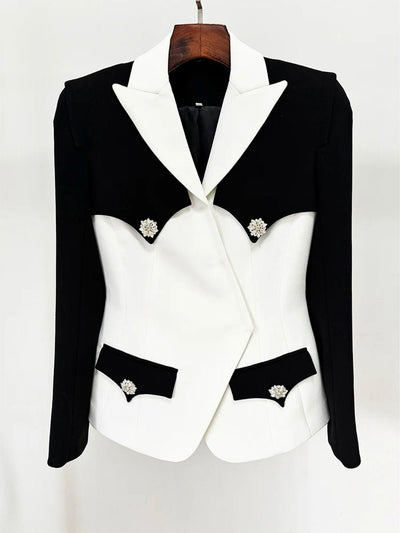 Saylor Diamond Block Blazer