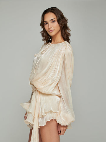 Selena Asymmetric Pleated Mini Dress - Glory Connection