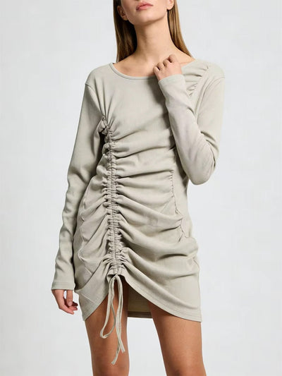 Selena Ruched Long Sleeve Mini Dress