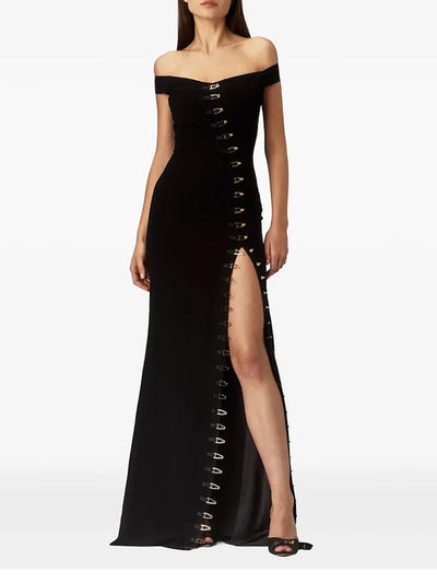 Seraphina Buckle Column Gown Dress