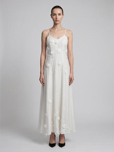 Seraphina Floral Appliqué Maxi Dress