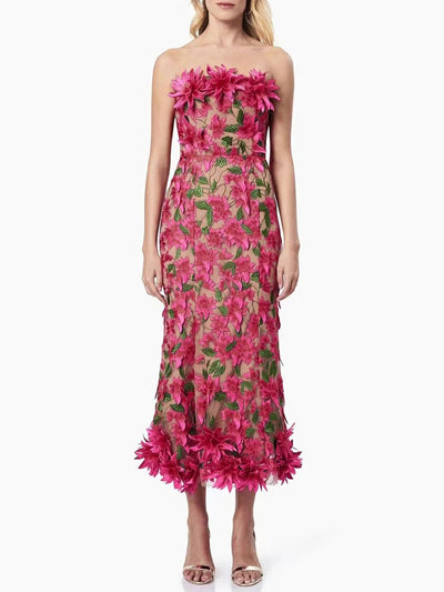 Seraphina Floral Appliqué Midi Dress
