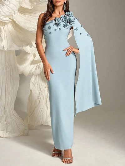 Seraphina One-Shoulder Floral Maxi Dress