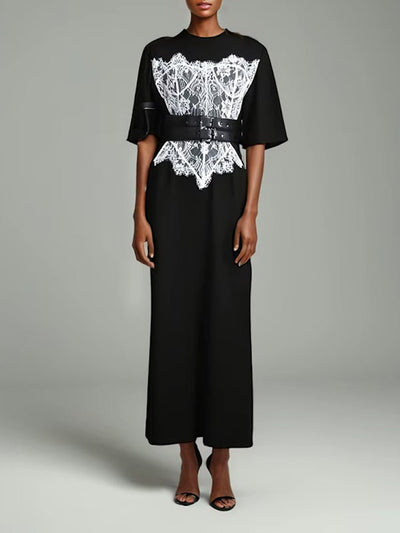 Serena Lace Corset Midi Dress