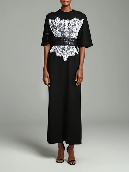 Serena Lace Corset Midi Dress