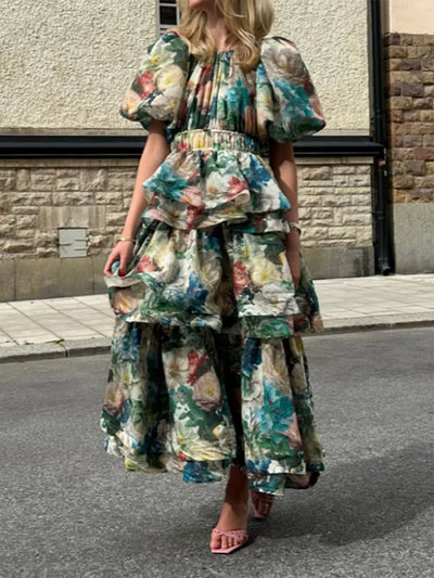 Sienna Floral Tiered Midi Dress