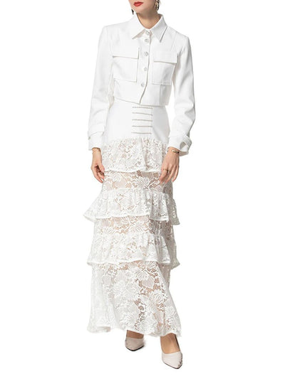 Sienna Jacket & Lace Maxi Skirt Set