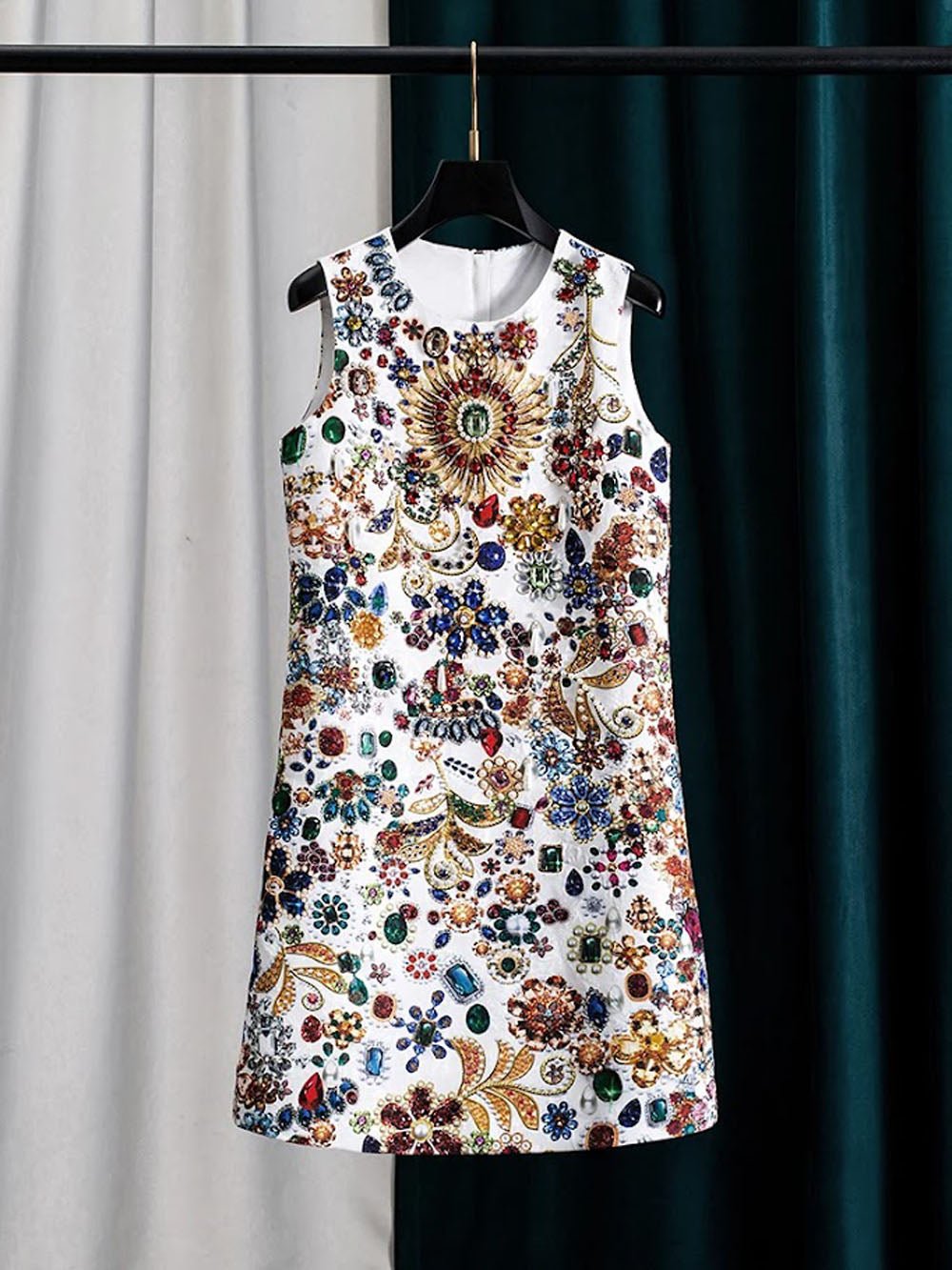 jewel mini dress Sienna Print Dress, Multi / L Toys Women's US Size:8 𝘼𝙙𝙖 𝙒𝙤𝙣𝙜 35.5 CARE Hand Wash