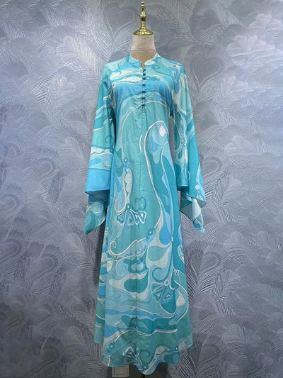 Sienna Printed Kaftan Maxi Dress