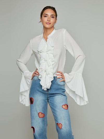 Stella Ruffled Chiffon Blouse