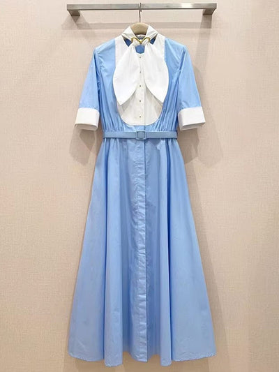 Talia Bow Collar Maxi Dress