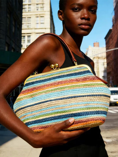 Talia Framed Stripe Handbag