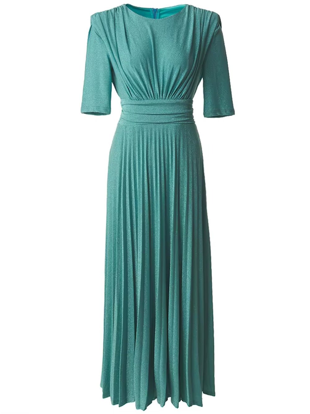 halter backless dress Open-Back A-Line Maxi Colour:DEEP TEAL main image 0