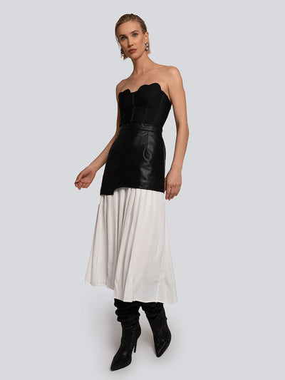 Tory Pleated Midi Skirt
