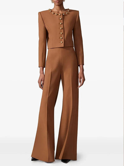Valeria Buttoned Tailored Pant Suit