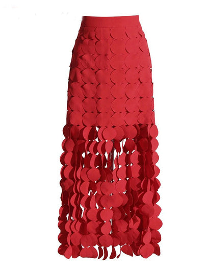 Valerie Hollow Out Tassel Skirt