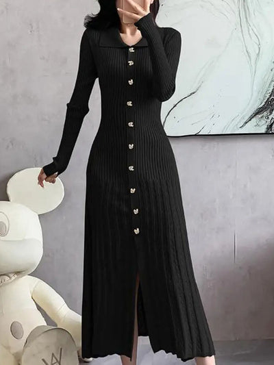 Vivian Single-Breasted Midi Dress