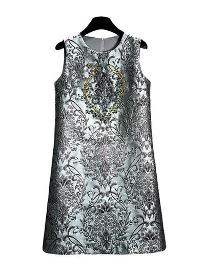 Vivienne Crystal Jacquard Mini Dress